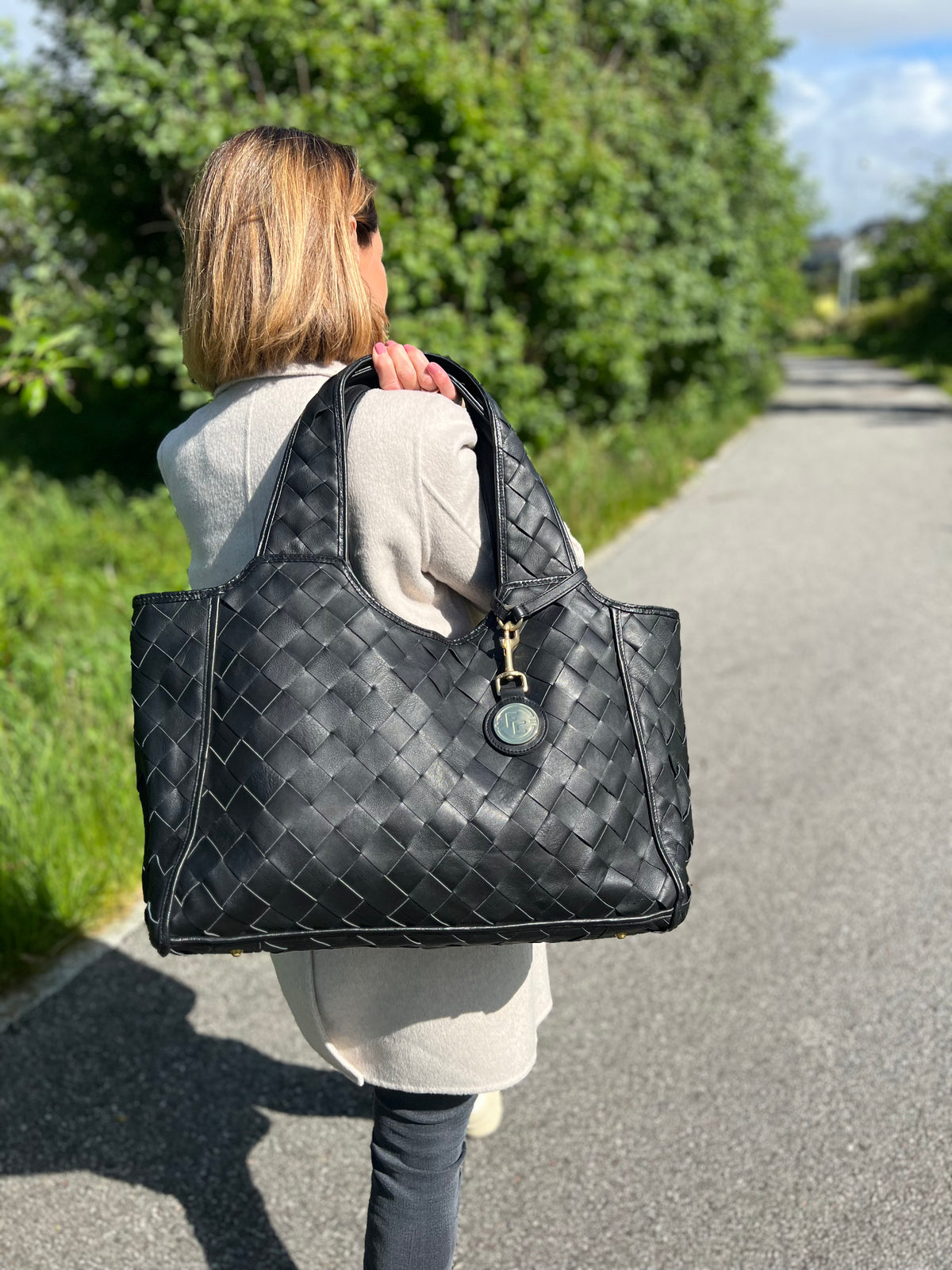 Zoramele sort flettebag