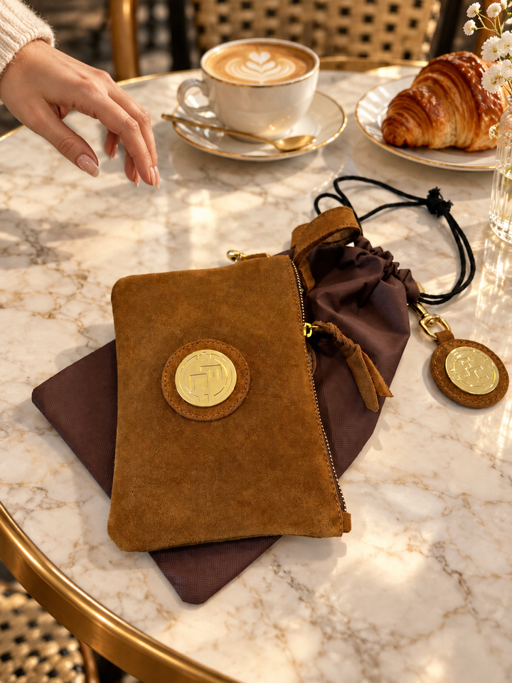 Meleo clutch •kald cognac•